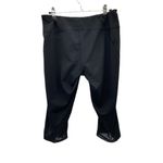 Zella Womens Black Cropped Panel Mesh Pants Leggings Size Large Pocket Workout Photo 3