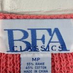 Vintage Granny Knit Crotchet Button Front Top Size M Pink Size M Photo 7