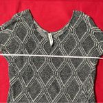 Aeropostale  Gray Geometric Print Cotton 3/4-Sleeve Sweater Women’s Small - EUC Photo 1