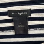 Ann Taylor  Women XL Stripe Shirt Business Casual MomCore Monochrome Office Photo 3