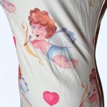 Cute white and pink angel baby print mini dress Size Small NEW Photo 5