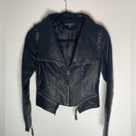 Lulus Up on a Tuesday Black Vegan Leather Jacket NEW size small Photo 1