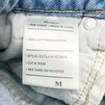 KanCan Bristol Womens M Tie Waist Denim Skirt Distressed Fray Hem Light Wash Blue Size M Photo 8