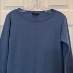 Lafayette 148 Blue Cashmere Satin Layered Sweater Size Small Photo 3