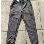 FIGS  Scrub Pants Womens XS Petite Gray Zamora High Waisted Jogger Cargo Pockets Photo 0