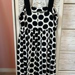 Who What Wear black and white retro chic polka dot linen midi dress with square neck line SM Photo 6