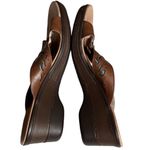 Red Wing Wedge Brown Leather Cut Out Detail Sandals Size 7.5 Tan Photo 9