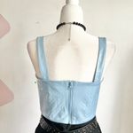 Forever 21 Baby Blue Corset Top, Coquette, Vintage, Glam, Gothic, Lolita, Soft Girl, Medium Photo 2