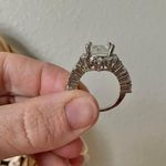 Huge Statement Round Cut Edwardian Ring “Cymbeline” Crystal Clear Silver Cocktail Jewelry Photo 11