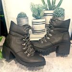 Unionbay Women's Dark Gray & Heather 8.5 Lugg Sole Moto Lace Ankle Boot Photo 0