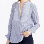 J.Crew Bib Popover Stripe Long Sleeve Shirt Photo 0