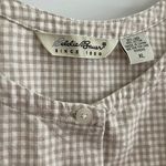 Eddie Bauer Beige Gingham Linen Tank Top Photo 2