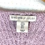Sincerely Jules S Oversized Crop Thirsty Knit in Lavender Textured Crop Top Purple Photo 7