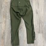 Lululemon size 6 Olive Green Leggings with Mesh Photo 1