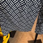 ZARA Trafaluc Navy and White Geometric Wide Leg Pants w/ Belt Size Small Photo 6