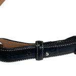 Brighton  Small Women’s Black Leather Croc Pattern Belt Hook Closure B30033 Photo 3