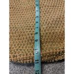 Vintage knitted metal pearl beads handbag Gold Photo 4