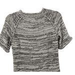 CAbi Tunic Womens XS Scoop Neck Chunky Knit Marled Black & White Sweater Photo 3