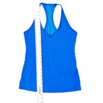 Lululemon Wild And Free Tank Top Bright Shocking Blue Mesh Back Size 6 Photo 5