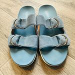 Vionic  Corlee Women's Blue Suede Adjustable Slides Orthopedic Comfort Sandals Photo 2