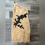 Sue Wong Ruched Lace Embellished One Shoulder Mini Cocktail Dress Photo 3