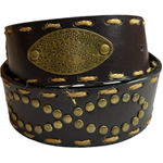 Western Cowgirl Grunge Black Infinity Stud Belt 36” Rope Stitch Hem S/M NWT Photo 0