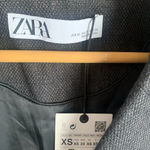 ZARA NEW  Linen blend Gray With Pockets Light Coat Photo 6