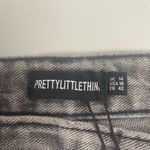 Pretty Little Thing  Women’s Gray Asymmetrical Waistband Straight Jeans Gray Size Photo 9