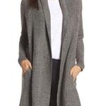 Barefoot Dreams CozyChic Lite Montecito Cardigan in Heathered Loden Carbon Photo 0