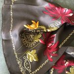 Oscar de la Renta Silk Oblong Floral Scarf Majestic Colors 51”LX11”W Elegant Photo 2