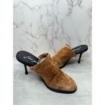 Free People  Mules Size‎ 9US 39EU Cognac Leather Suede Slip On Heels New Photo 5