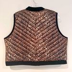Calvin Klein Performance Cropped Animal Print Vest Women's XL Black Quilted Photo 5