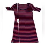 Ralph Lauren Black Label Navy Blue & Red Stripe Short Sleeve Dress Sz L Photo 10
