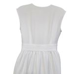 Maison Jules Sleeveless Split Neck Fit & Flare Dress Side Zip White Size Medium Photo 6