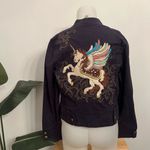 None Women's embroidery unicorn jacket Photo 1
