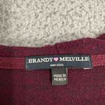 Brandy Melville  Robin Hoodie Women OS‎ Maroon Lightweight Pullover Photo 2