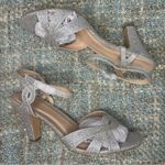 Paradox London Kitty Glitter High Heel Ankle Strap Sandal in Silver Size 10 Photo 7