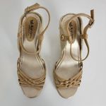 Self Esteem  Womens Sandals Size 9 Brown Cork Strap Slingback Wedge Heels Photo 5