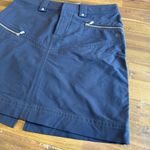 Athleta  Black Skirt Mini Knee Lined Fleece Hiking 6 Zipper Pockets Photo 1