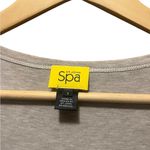 St. John Spa Oatmeal Melange Embellished Short Sleeve Shirt Size Small Photo 2