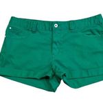 Armani Exchange Green Denim Cuffed Shorts Photo 0