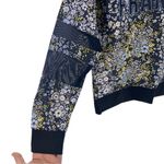French Connection Womens 6 Francais Floral Graphic Crewneck Sweatshirt Blue Mesh Photo 3