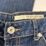 DKNY  Jeans Denim Dark Wash Faded Straight Leg Jeans Cotton Blend Womens 8 Photo 1