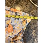 Hello Molly  NEW Size 10 Flowers of the Sun Mini Dress Blue Orange One Shoulder Photo 8