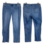 Chico's Slimming Lace Up Ankle Jeans Pull On Light Wash Girlfriend 1.5 Size 10 Photo 7