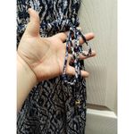 Saint Tropez West Size 1X Blue & White Nautical Diamond Drawstring Waist Dress Photo 3