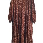 Kervology Plus Size Dipsy Floral Rust and cream Prairie Boho Midi Dress Nwot Photo 9