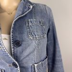 Abercrombie & Fitch Size Small Blue Denim Jacket 3/4 Sleeves Button Up Photo 5