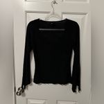 Wrapper  Goth Black Lined Blouse Size Small/Medium Photo 6