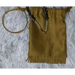 Kevia Vie Boheme Necklace Beads Pendant Statement Geode Tassel New Blue Photo 4